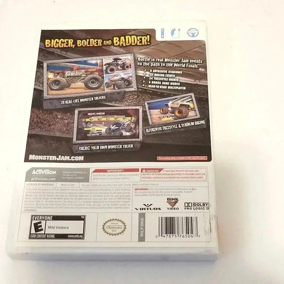 Wii Monster Jam: Path of Destruction Nintendo Complete In Box CIB Tested Working - Picture 3 of 3